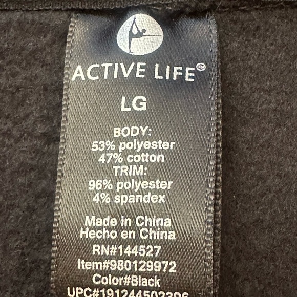 ACTIVE LIFE CORVETTE - Black Hoodie Open Jacket Size Large - Picture 5 of 12